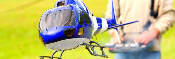 Model Helicopter Flying